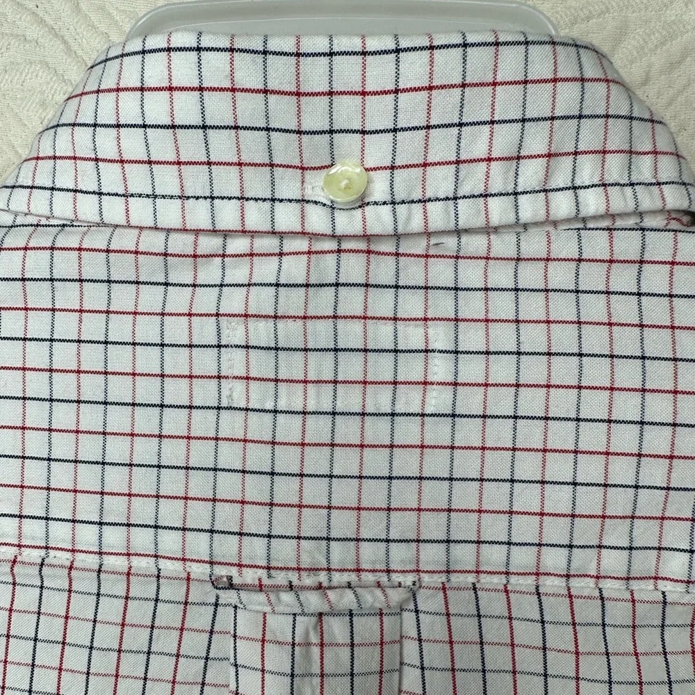 GANT Barney’s NY Rugger The Hugger Dreamy Oxford Tattersall HOBD Red NOS Shirt - Picture 8 of 15